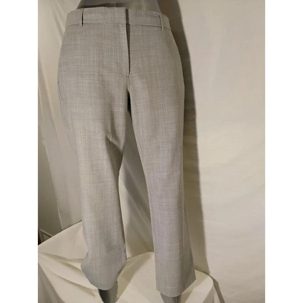 Talbots Women's Thin Spun Wool Lined Grey Trousers Flat Front  Excellent